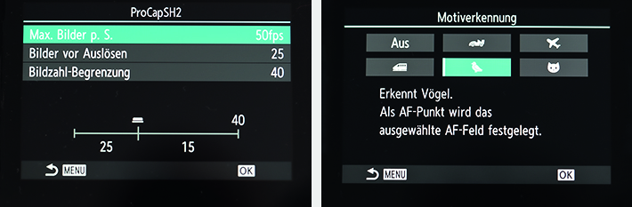 Pro Capture Einstellungen